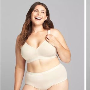 Unlined full no wire bra